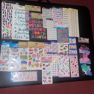 28 Packs of Assorted NEW Stickers Pop-Up, 3D, Foam ++ Great For Crafts & School